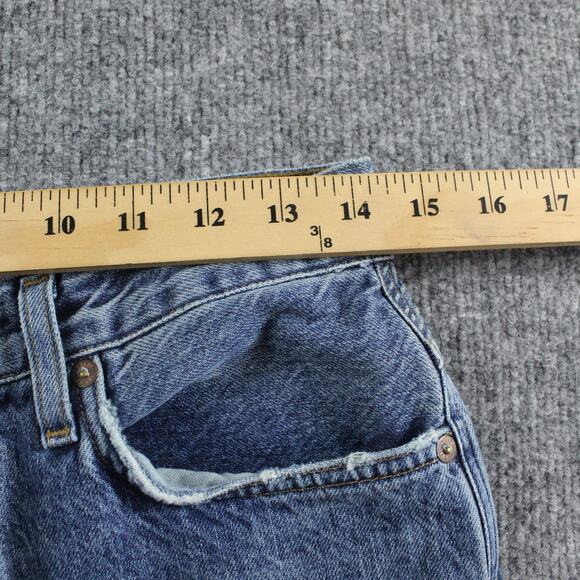 Agolde Jeans Womens 28 Pinch High Rise Straight Leg Raw Hem Denim Blue Casual - Picture 10 of 15